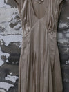 Mutedance 25 Spring/Summer Deep V-neck Pleated Dress MD-MD25SS24-BEIGE